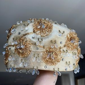 STUNNING vintage Christian Dior gold hat